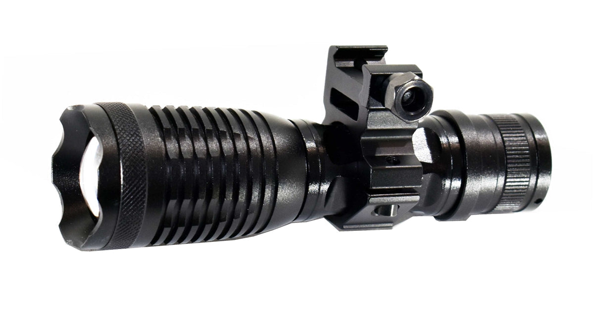 Tactical 1500 Lumen Flashlight With Mount Compatible With Remington 870 12 Gauge Shotgun.