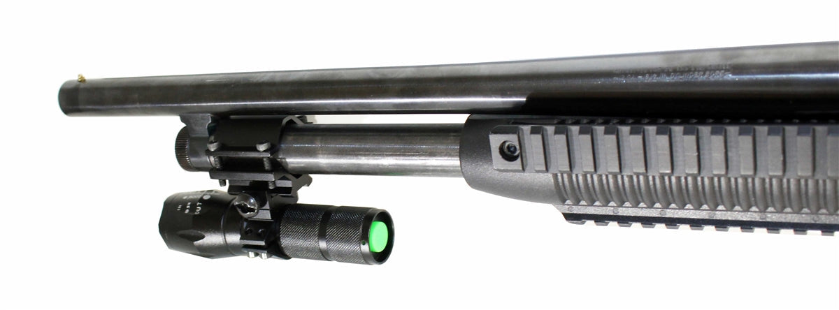 mossberg 500 20 gauge pump tactical flashlight.