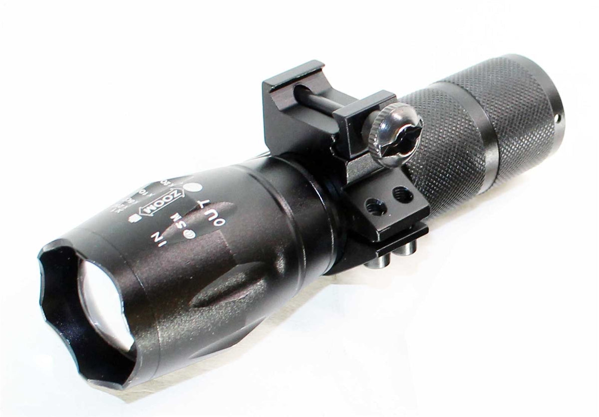 Tactical 1200 Lumen Flashlight With Mount Compatible With Escort WS Guard 12 Gauge Pumps.