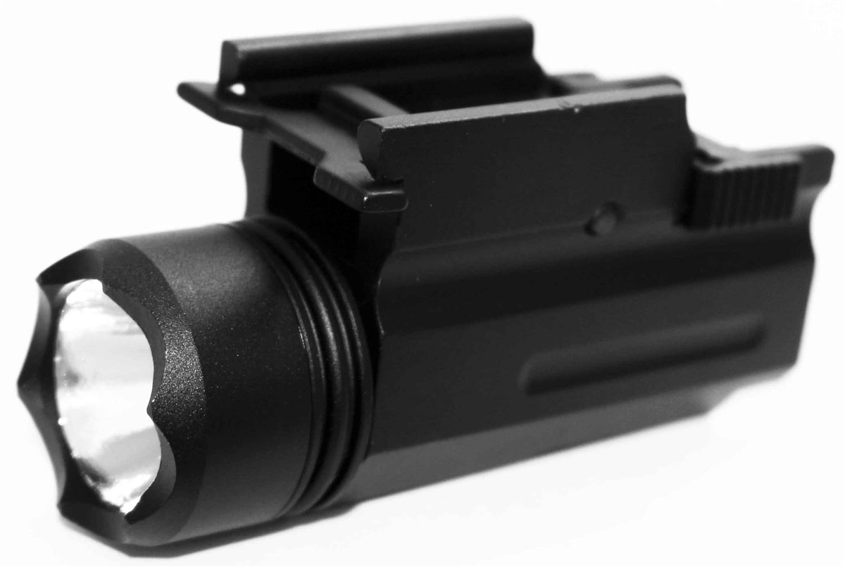 tactical flashlight for glock 17 handgun.