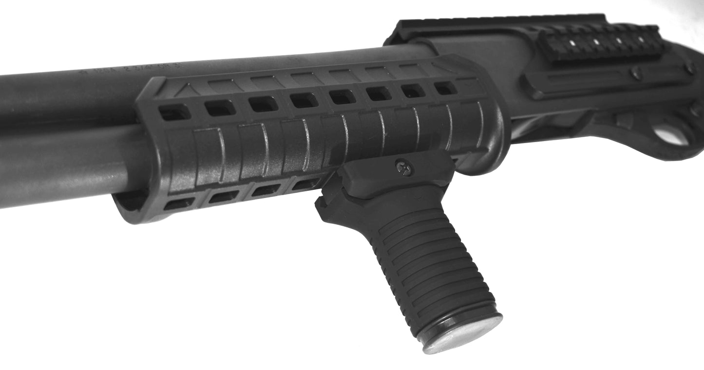 tactical low profile grip for rifles and shotguns.