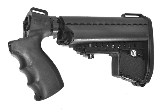 Mossberg 500 12 gauge shotgun collapsible stock