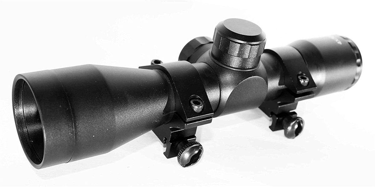 Ruger american® ranch rifle scope sight upgrade 4x32 mildot reticle aluminum black.