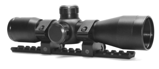 Tactical scope sight 4x32 with base mount compatible with Savage Axis II Rifle.