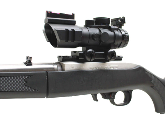 4X32 Compact Scope with with Red/Green/Blue Mildot Reticle for Ruger model 10/22.