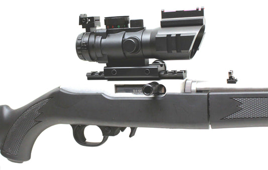 4X32 Compact Scope with with Red/Green/Blue Mildot Reticle for Ruger model 10/22.