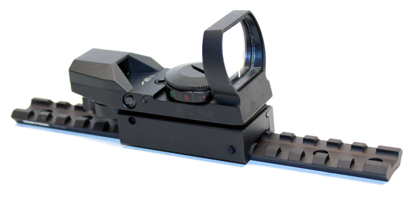 Tactical Reflex Sight With 4 Reticles With Base Mount Compatible With Savage Axis Rifle.