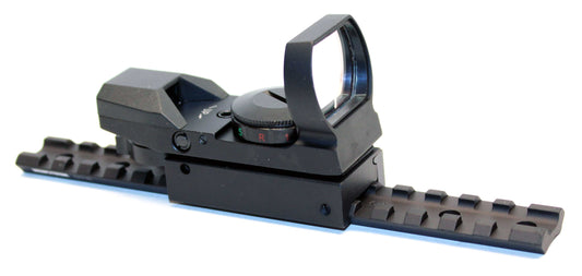 Tactical Reflex Sight With 4 Reticles With Base Mount Compatible With Savage Axis II Rifle.