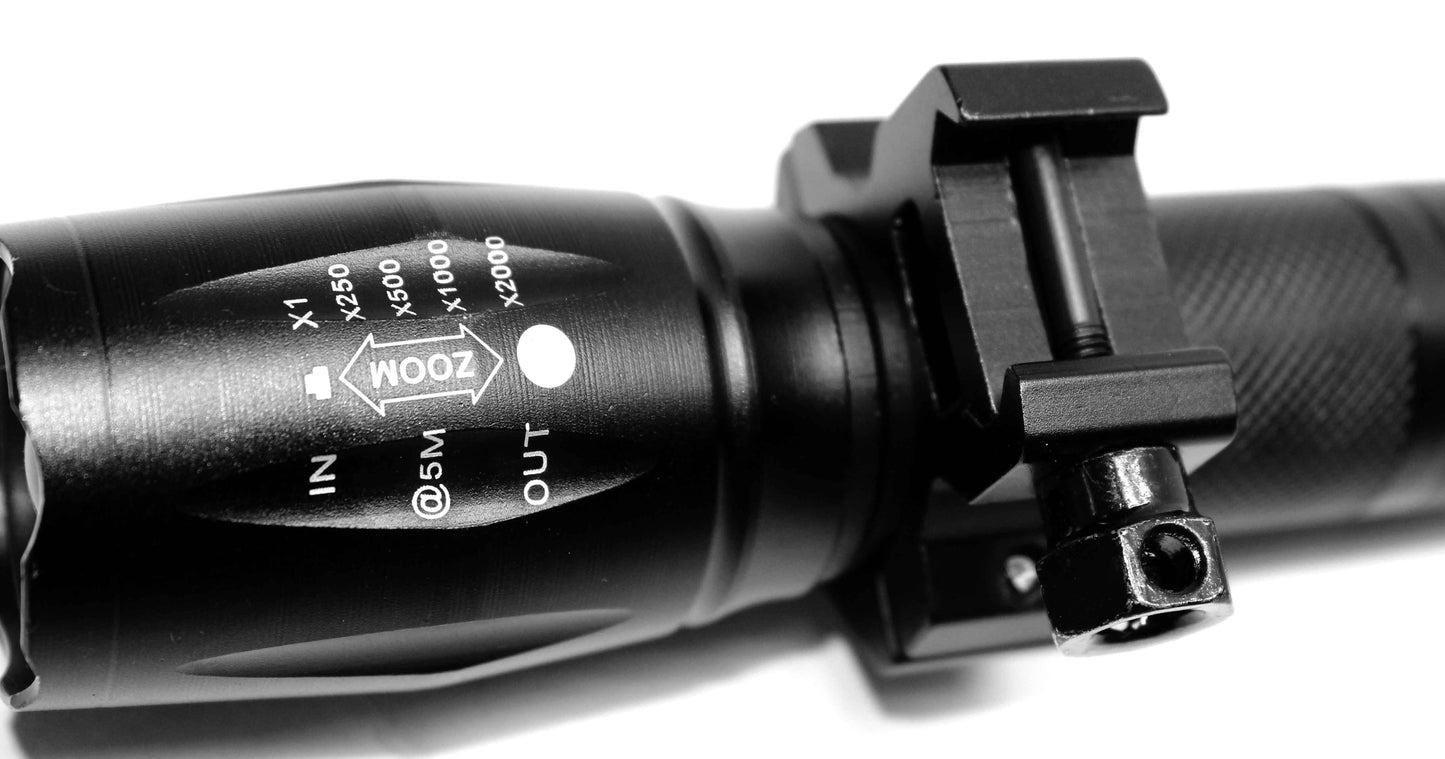 adjustable flashlight for rifles and shotguns.