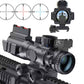 4X32 Tactical Scope sight with Red/Green/Blue Mildot Reticle for Mossberg 500 12 gauge pump.