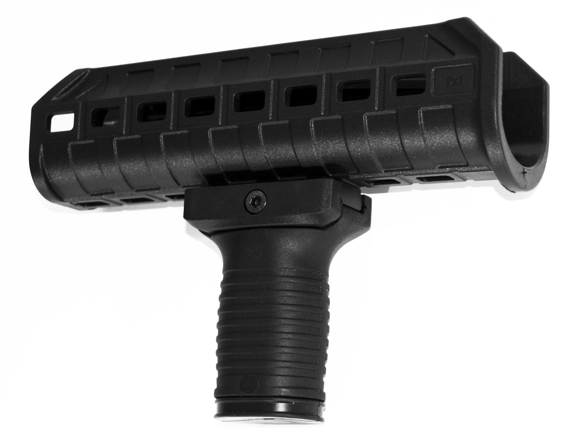 polymer forend with grip for remington 870 tac-14 pump.