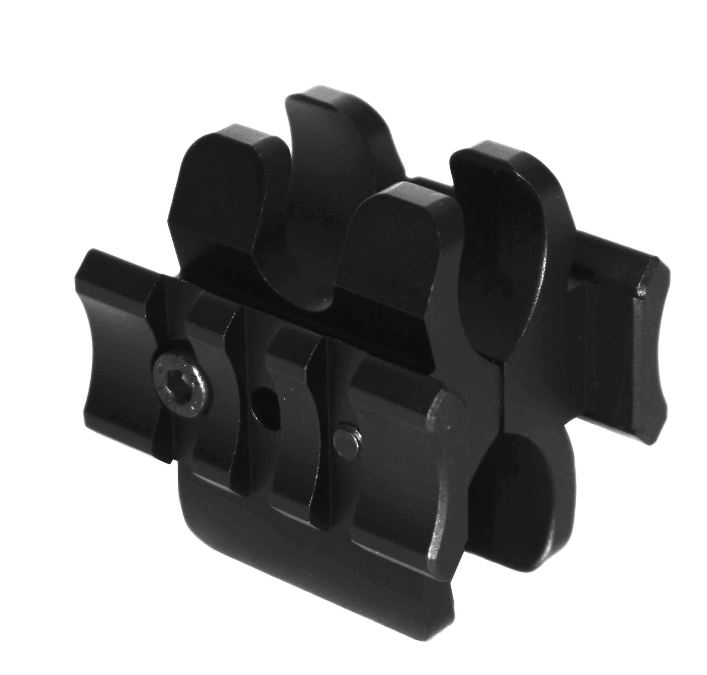 Mossberg 590a1 12 gauge pump aluminum mount with 2 side picatinny rails.
