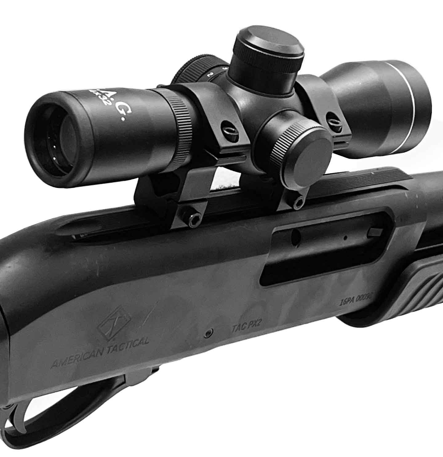 ATI TAC PX2 Pump scope sight 4x32 aluminum Illuminated Red reticle UAG. - TRINITY SUPPLY INC