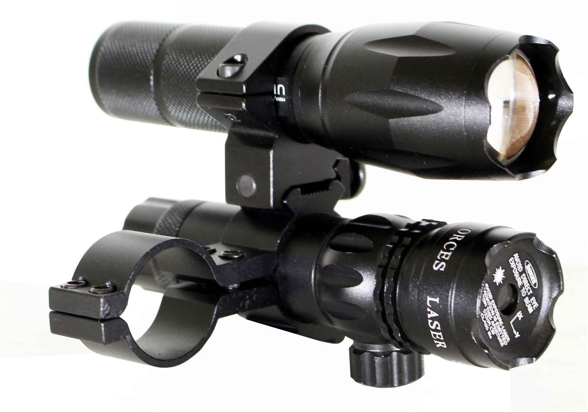 Black aces pro x combo 12 gauge pump green laser sight and flashlight combo aluminum black. - TRINITY SUPPLY INC