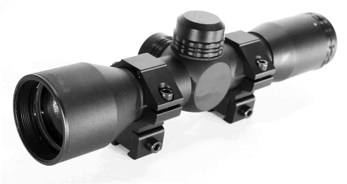 Crosman Challenger PCP air rifle scope sight 4x32 dovetail rail system aluminum black hunting. - TRINITY SUPPLY INC