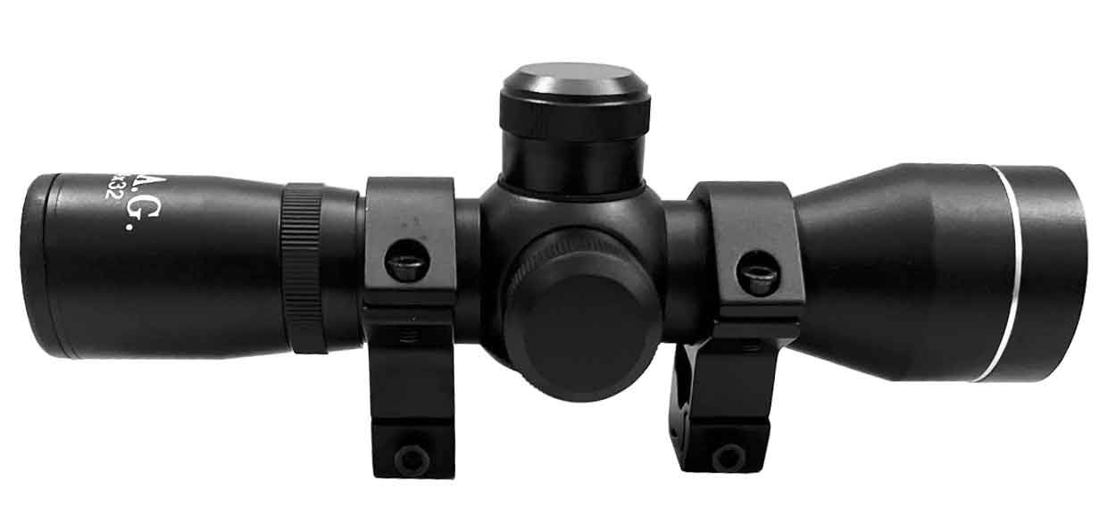 Gamo Whisper Silent Cat Air Rifle scope sight 4x32 aluminum Illuminated Red reticle UAG. - TRINITY SUPPLY INC