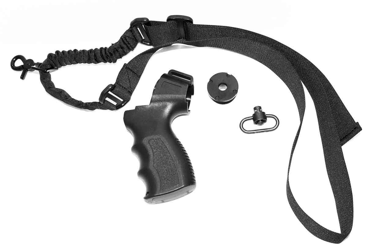 Mossberg 500 12 Gauge And 20 Gauge Rear Grip With Sling Combo Tactical Security Target Range Home Defense Accessory. - TRINITY SUPPLY INC