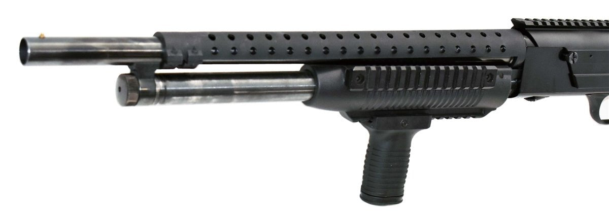 Mossberg 500 12 gauge forend pump and tactical grip combo black hunting tactical home defense. - TRINITY SUPPLY INC
