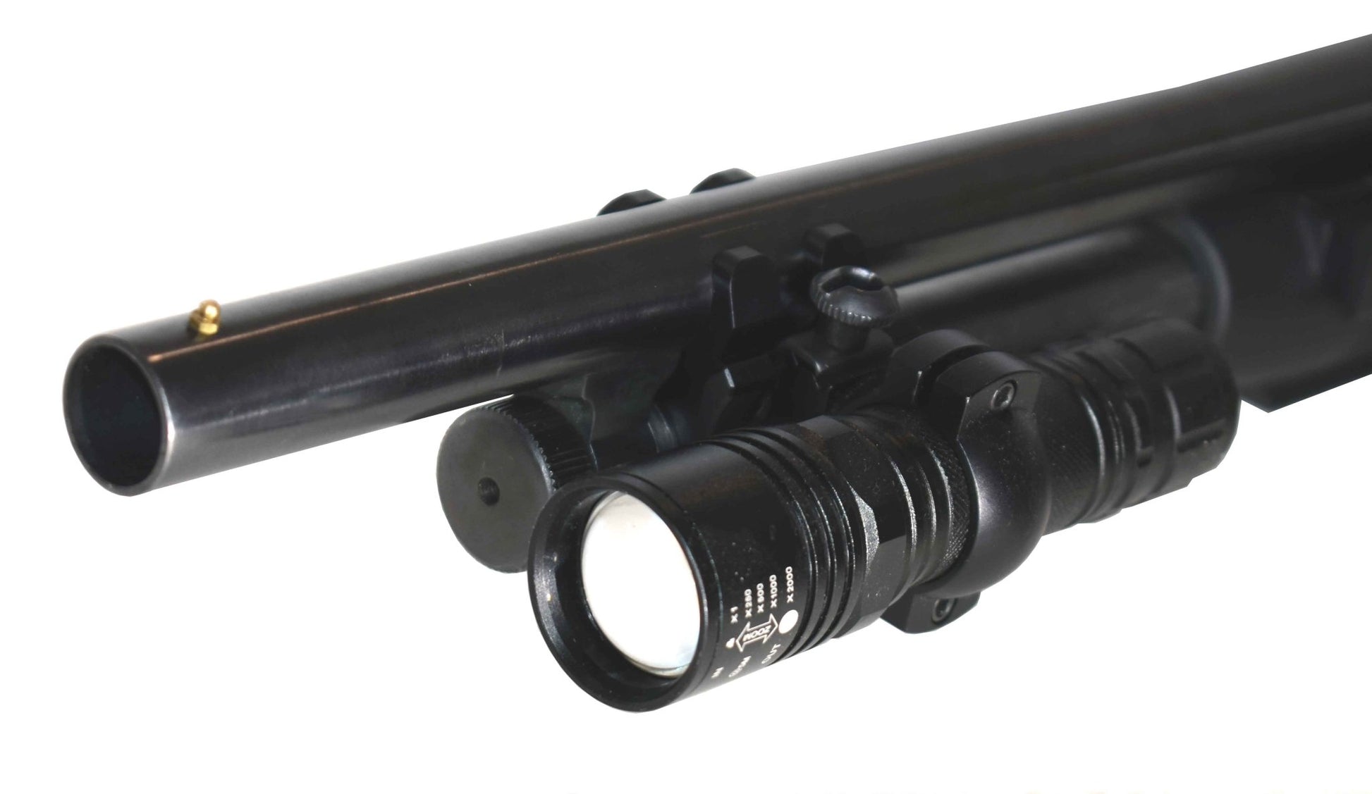 Mossberg 500 12 gauge pump aluminum mount with 2 side picatinny rails. - TRINITY SUPPLY INC