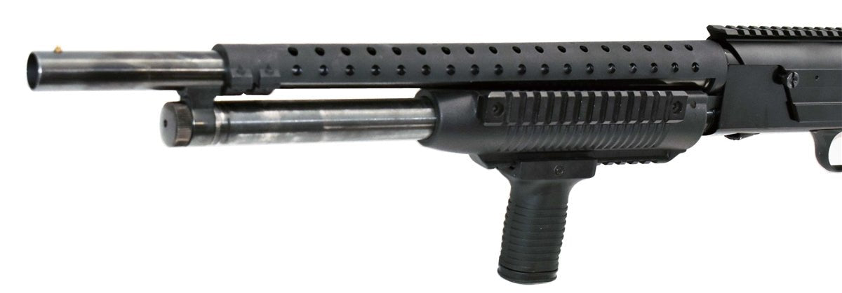 Mossberg 500A 12 gauge forend pump and tactical grip combo black hunting tactical home defense. - TRINITY SUPPLY INC