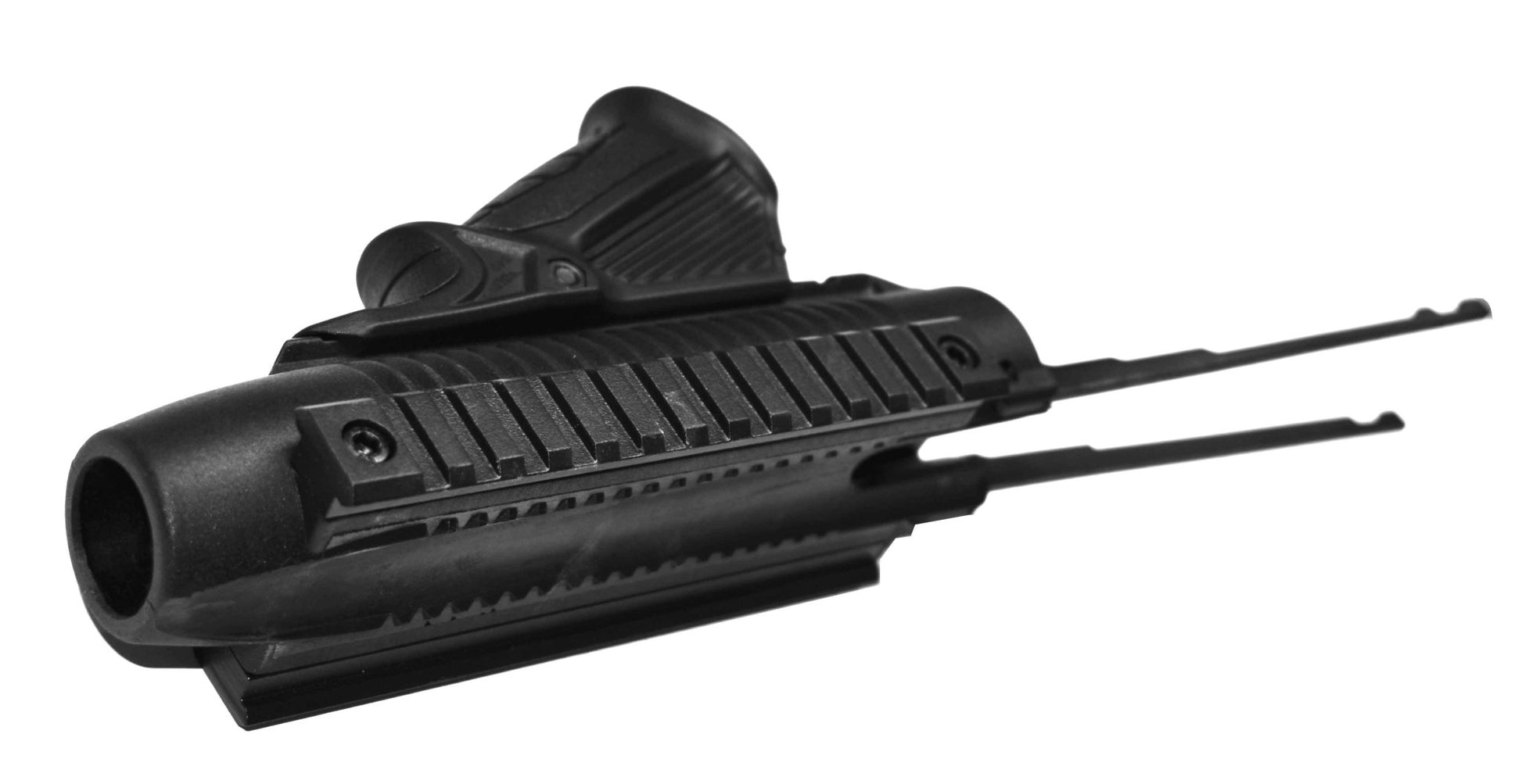 Mossberg 500A 12 Gauge Pump Action Handguard With Angled Foregrip black. - TRINITY SUPPLY INC