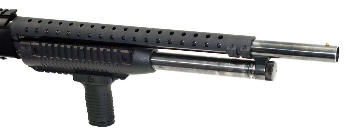 Mossberg 590 12 gauge forend pump and tactical grip combo black hunting tactical home defense. - TRINITY SUPPLY INC