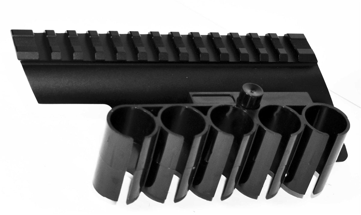 Mossberg 590 saddle mount and shell holder 12-gauge combo. - TRINITY SUPPLY INC