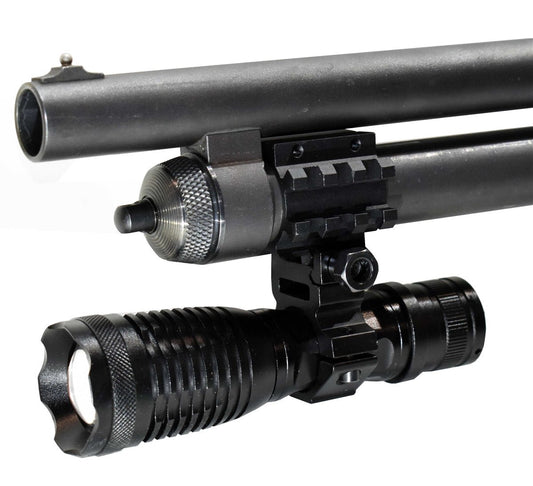 Mossberg 5901 tactical flashlight 1500 lumens with mount aluminum black hunting. - TRINITY SUPPLY INC