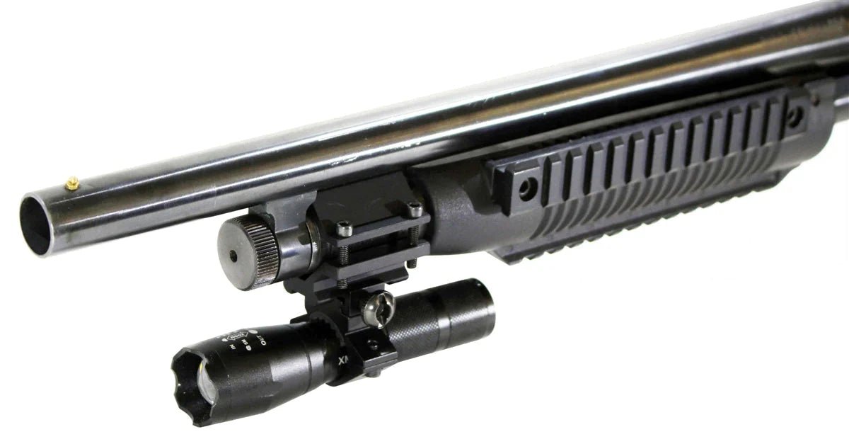 Mossberg 590a1 12 gauge pump tactical flashlight aluminum black hunting. - TRINITY SUPPLY INC