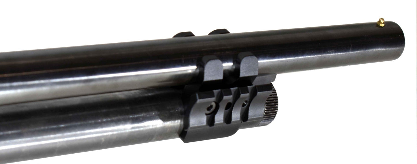 Mossberg 590m 12 gauge pump aluminum mount with 2 side picatinny rails. - TRINITY SUPPLY INC