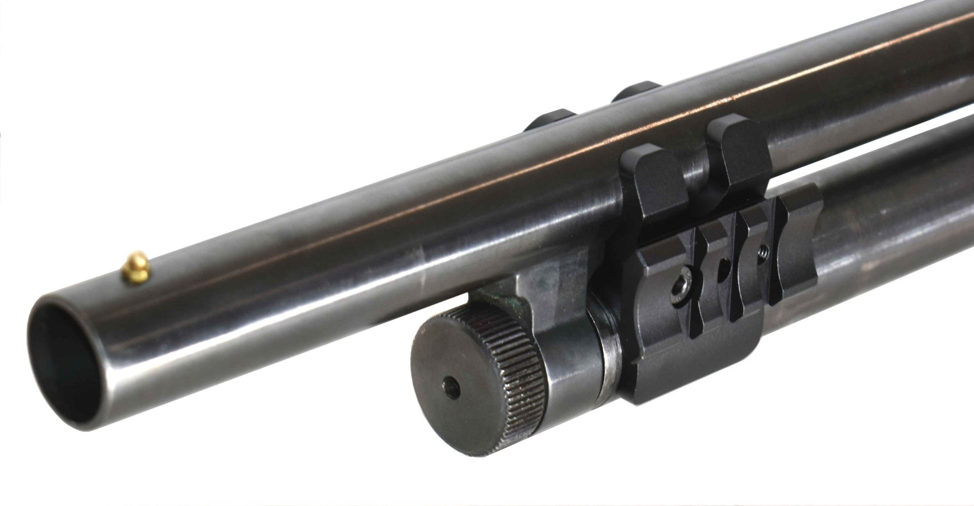 Mossberg 590m 12 gauge pump aluminum mount with 2 side picatinny rails. - TRINITY SUPPLY INC