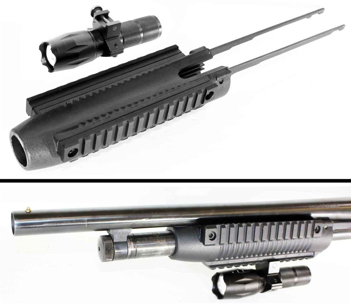 Mossberg Maverick 88 Mossberg 500 Mossberg 590 12 gauge pump forend and 1000 lumen flashlight combo. - TRINITY SUPPLY INC