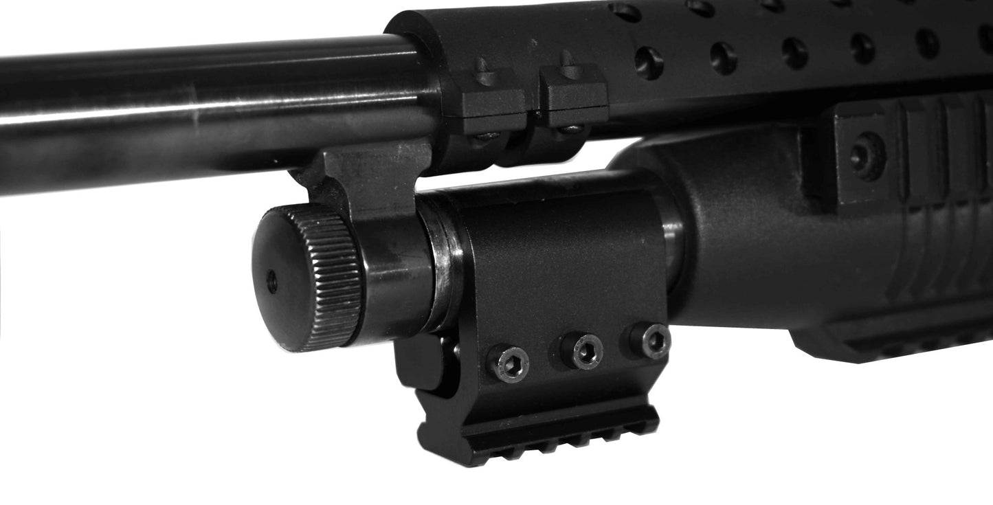 Remington 870 12 gauge magazine tube mount picatinny rail aluminum black. - TRINITY SUPPLY INC