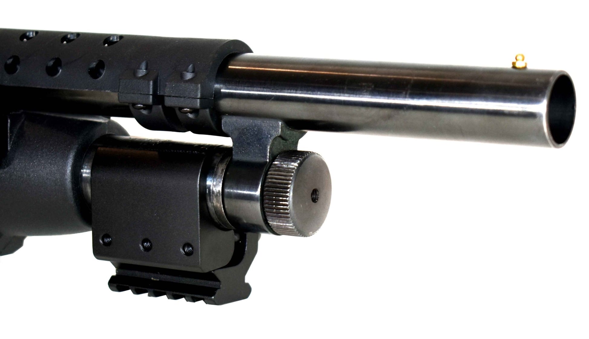 Remington 870 12 gauge magazine tube mount picatinny rail aluminum black. - TRINITY SUPPLY INC