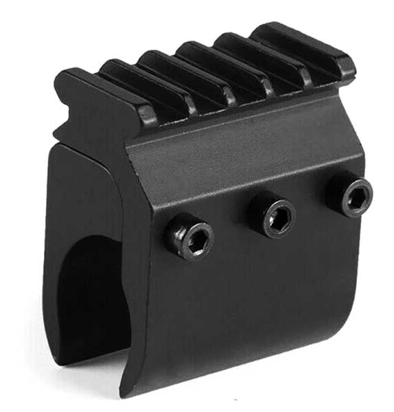 Remington 870 12 gauge magazine tube mount picatinny rail aluminum black. - TRINITY SUPPLY INC