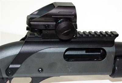 Remington 870 tac-14 12 gauge model saddle mount and reflex sight combo. - TRINITY SUPPLY INC