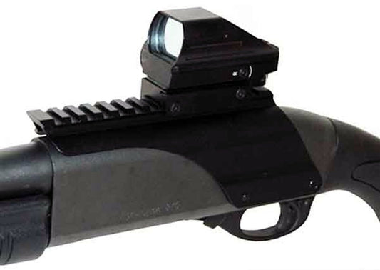 Remington 870 tac-14 12 gauge model saddle mount and reflex sight combo. - TRINITY SUPPLY INC