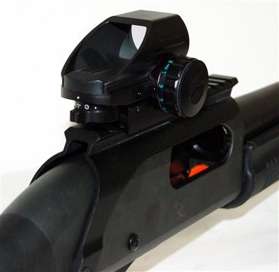 Remington 870 tac-14 12 gauge model saddle mount and reflex sight combo. - TRINITY SUPPLY INC