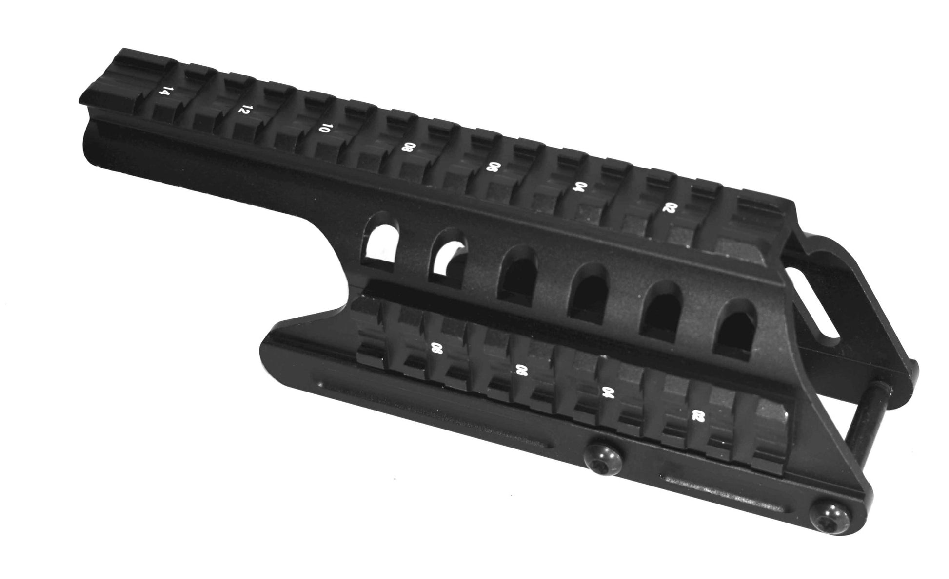 Remington 870 tac-14 12 Gauge Pump saddle mount picatinny rail aluminum black. - TRINITY SUPPLY INC