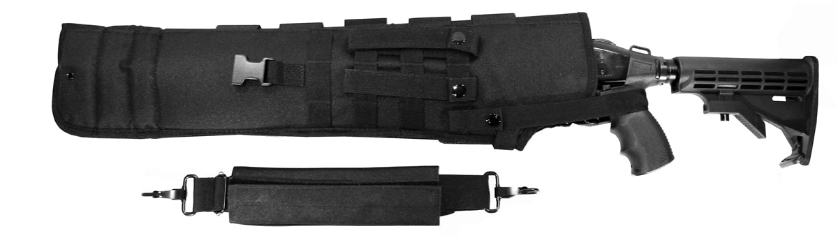 Remington 870 Tac-14 12 gauge pump Tactical Scabbard hunting tactical Molle soft padded case Atv horse motorcycle holder adapter 25 inches. - TRINITY SUPPLY INC