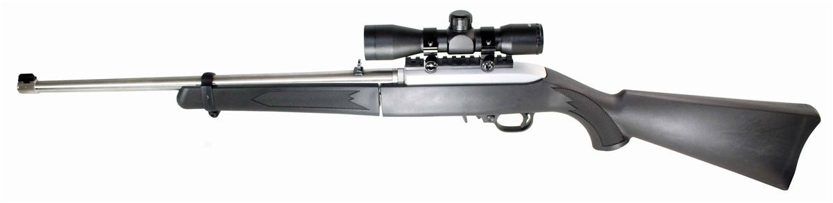 Ruger 10/22 Rifle scope sight with base mount combo mil-dot reticle aluminum black. - TRINITY SUPPLY INC