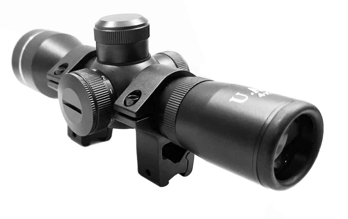 Ruger Blackhawk air rifle scope sight 4x32 aluminum Illuminated Red reticle UAG. - TRINITY SUPPLY INC