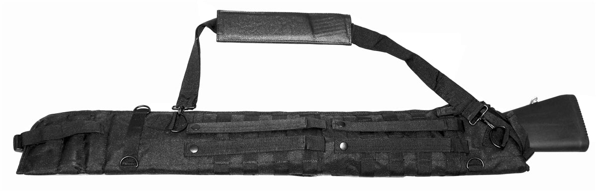 Ruger mini 14 rifle padded scabbard black hunting case. - TRINITY SUPPLY INC