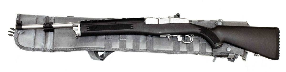 Ruger mini 14 rifle padded scabbard gray hunting case. - TRINITY SUPPLY INC