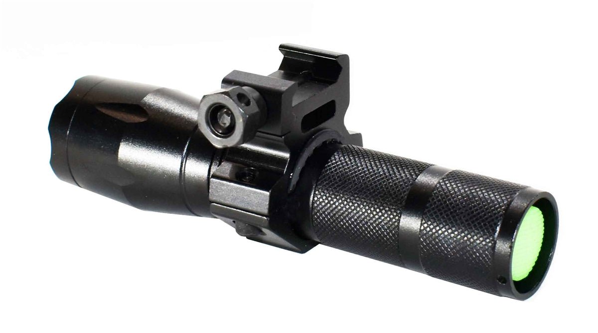 Tactical 1200 Lumen Rechargeable Picatinny Mounted Flashlight Compatible With Rifles. - TRINITY SUPPLY INC