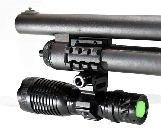 Tactical 1500 Lumen Flashlight With Mount Compatible With 12 Gauge Shotguns. - TRINITY SUPPLY INC