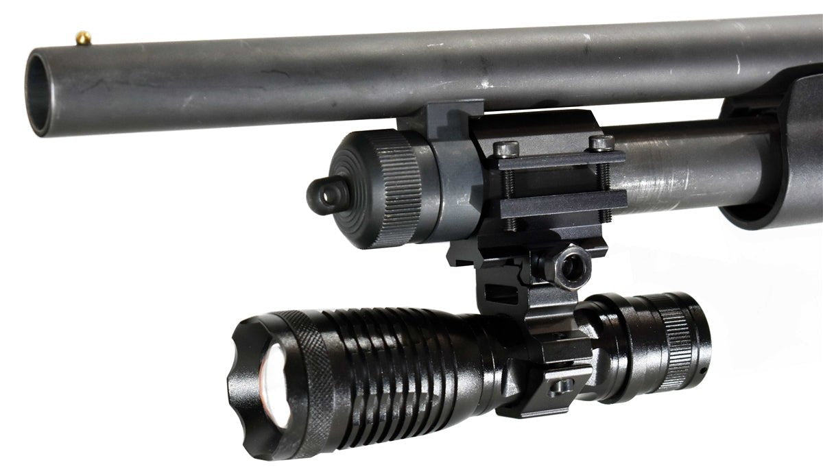 Tactical 1500 Lumen Flashlight With Mount Compatible With Escort AimGuard 12 gauge Pump. - TRINITY SUPPLY INC