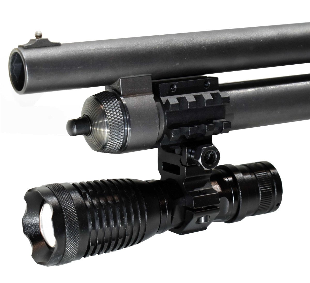 Tactical 1500 Lumen Flashlight With Mount Compatible With Mossberg 500 12 Gauge Shotgun. - TRINITY SUPPLY INC