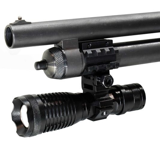Tactical 1500 Lumen Flashlight With Mount Compatible With Mossberg Maverick 88 12 Gauge Shotgun. - TRINITY SUPPLY INC