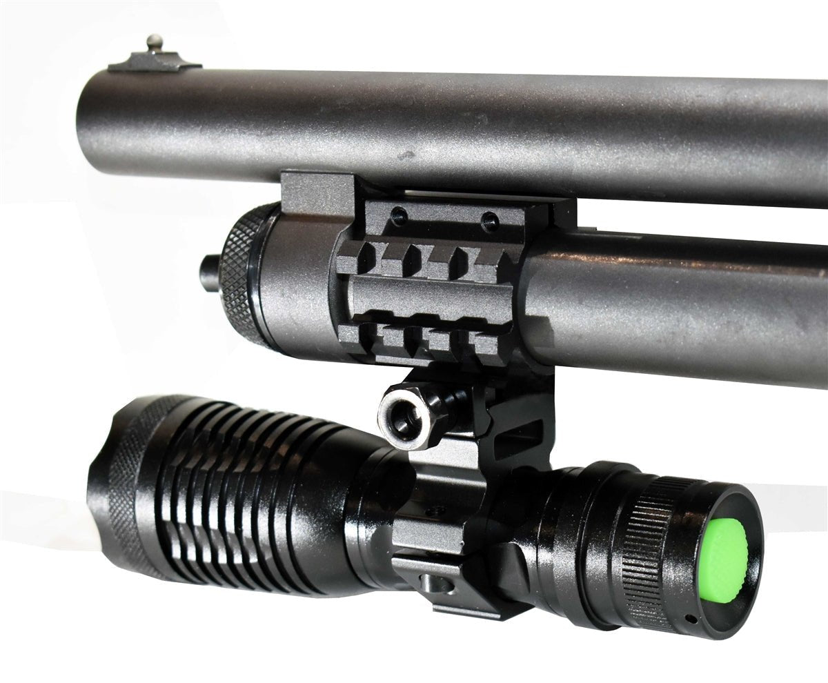 Tactical 1500 Lumen Flashlight With Mount Compatible With Stevens 320 12 Gauge Shotgun. - TRINITY SUPPLY INC